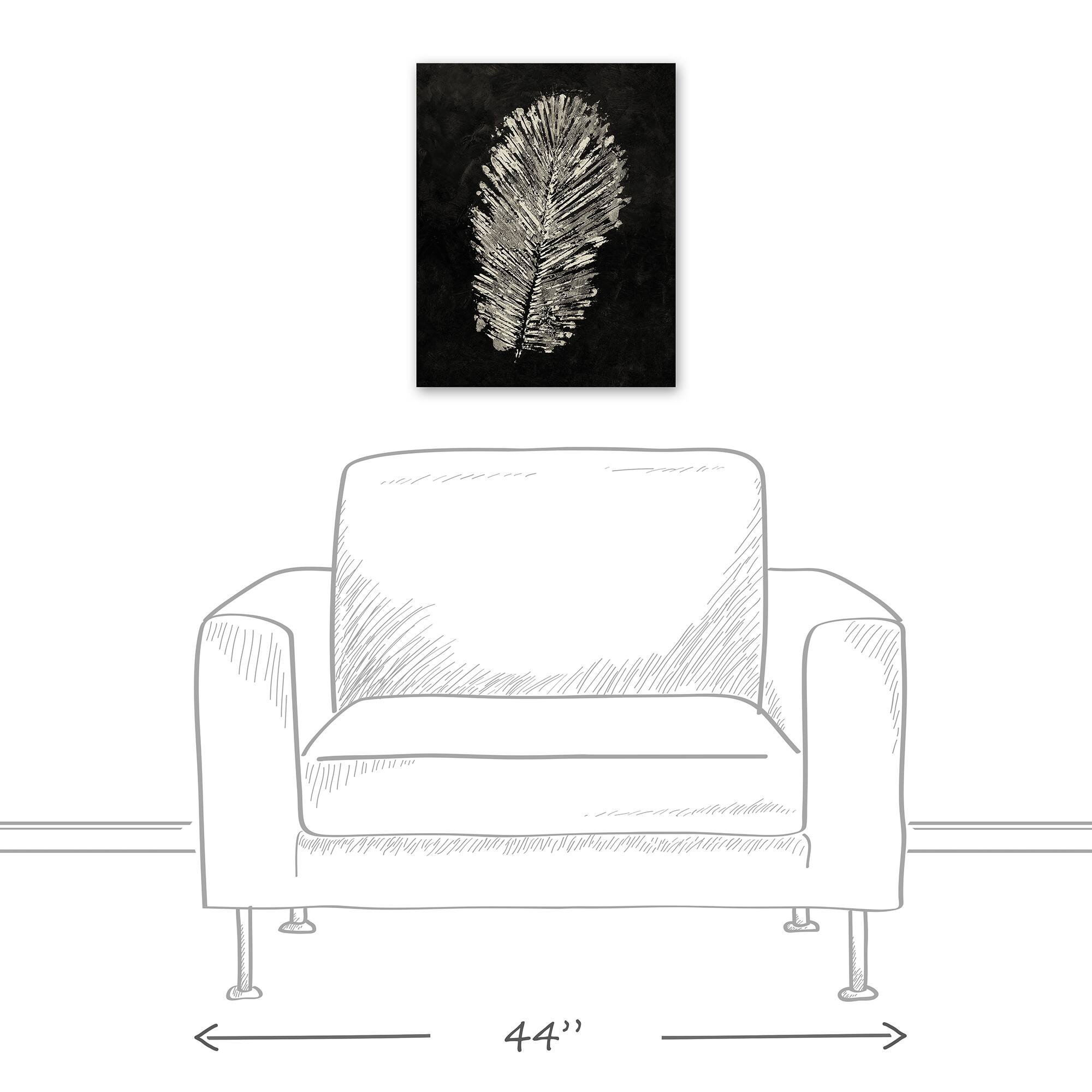 Distressed Cream Leaf Canvas Wall Art